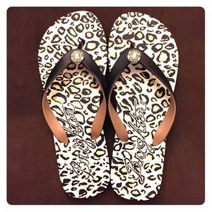 Brighton Cheetah Print Flip Flops